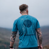 100% Merino Wool, Contour T-Shirt, Blue